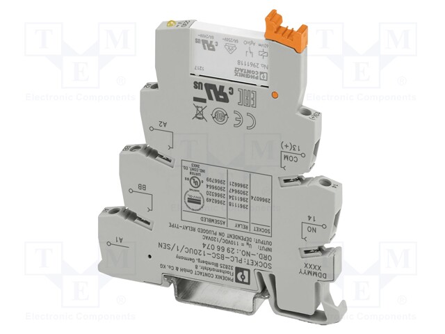 RELE: LIITÄNTÄ - SPST - UKELAN: 230VAC,220VDC - DIN-KISKOLLE - PLC-RSC - Elektromagneettiset relesarjat - PLC-RSC-230UCAUS - 1