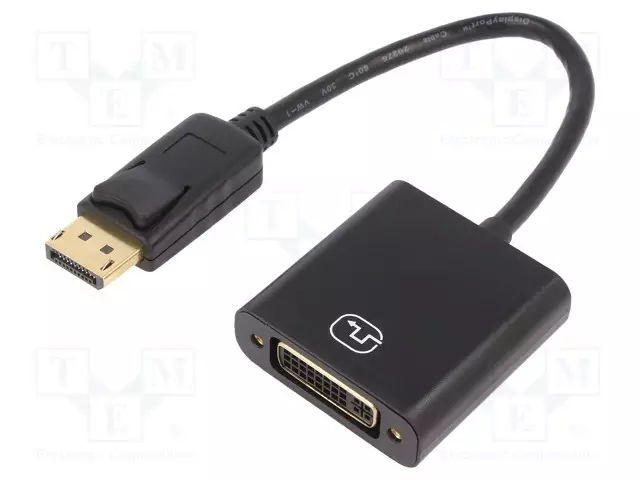 ADAPTERI - DISPLAYPORT-PISTOKE,DVI-I (24+5) PISTORASIA - 150MM - HDMI, DVI, DisplayPort johdot - AK-340401-001-S - 1