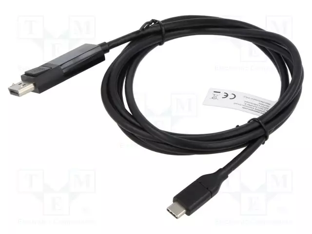 ADAPTERI - DISPLAYPORT 1.4,KAKSISUUNTAINEN - 2M - MUSTA - USB kaapelit ja adapterit - AK-300334-020-S - 1