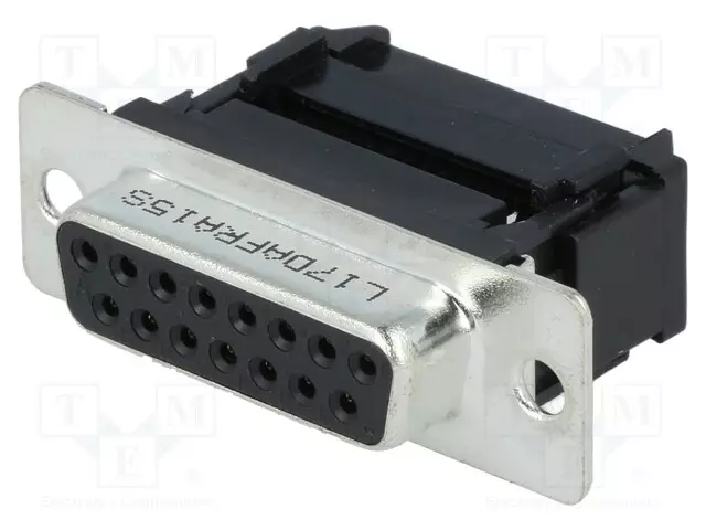 LIITIN: D-SUB - PIN: 15 - PISTOKE - NAARAS - - KULMA - IDC - D liittimet - L17DAFRA15S - 1