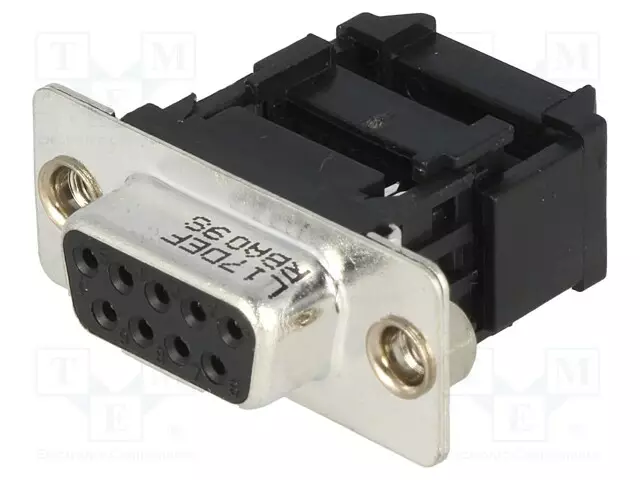 D-SUB LIITIN - PIN: 9 - N LIITINAARAS - - KULMA - IDC - D liittimet - L17DEFRBA09S - 1