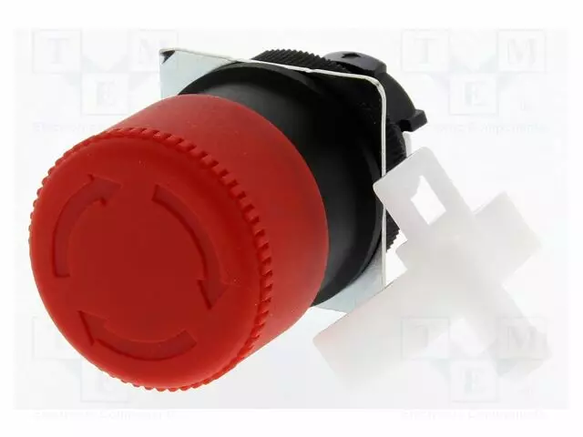 HÄTÄKYTKIN - 22MM - ASENNOT: 2 - PUNAINEN - EI OLE - A22E - Taulukytkimet, standardi 22mm - A22E-S - 1