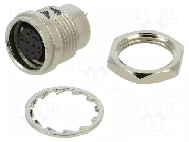 LIITIN: PYÖREÄT - PUSH-PULL - PISTORASIA - PIN: 8 - 1A - HR25 - KULLATTU - Hirose liittimet - HR25A-7R-8S - 1