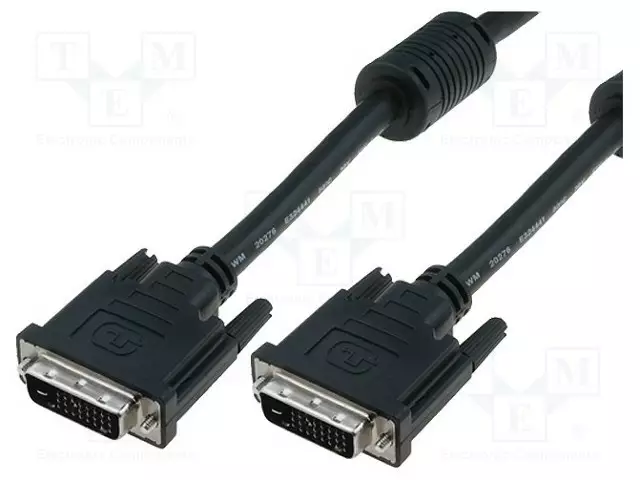 KAAPELI - DVI-D (24+1) PISTOKE,MOLEMMIN PUOLIN - PE - DUAL LINK - 5M - HDMI, DVI, DisplayPort johdot - AK-320101-050-S - 1
