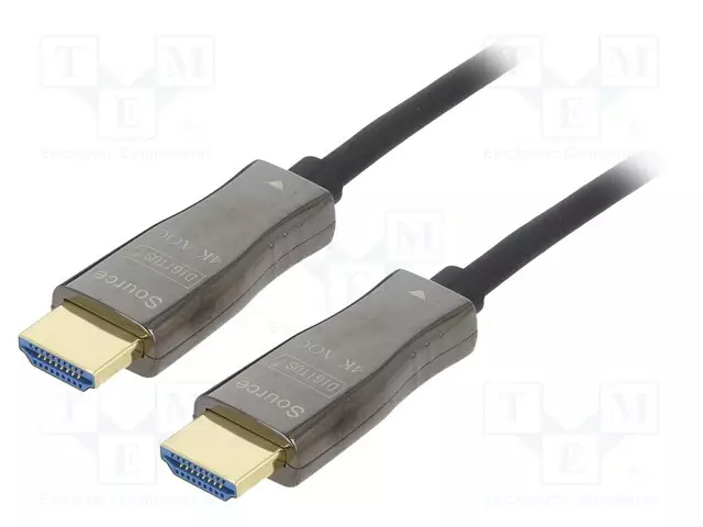 KAAPELI - HDMI-PISTOKE,MOLEMMIN PUOLIN MUSTA - METALLI - HDMI, DVI, DisplayPort johdot - AK-330125-200-S - 1