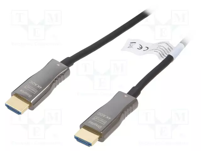 KAAPELI - HDMI-PISTOKE,MOLEMMIN PUOLIN MUSTA - METALLI - HDMI, DVI, DisplayPort johdot - AK-330125-300-S - 1