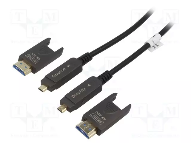 KAAPELI - HDMI-PISTOKE,MICRO HDMI PISTOKE,MOLEMMIN PUOLIN - LSZH - HDMI, DVI, DisplayPort johdot - AK-330127-300-S - 1