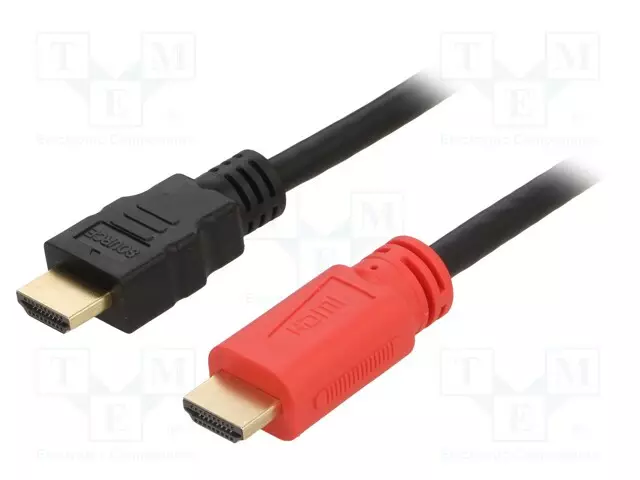 KAAPELI - HDMI-PISTOKE,MOLEMMIN PUOLIN MUSTA - HDMI, DVI, DisplayPort johdot - AK-330118-150-S - 1