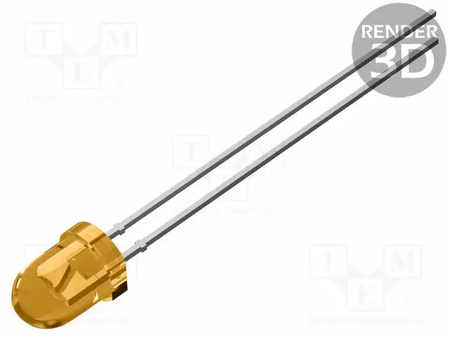 LED - ORANSSINKELTAINENNVÄRINEN - 3MM - 40MCD - 30° - 2VDC - Pyöreät LEDit - 3AC-S - 1