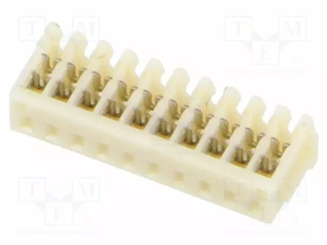 LIITIN: JOHTO-LEVY - PISTOKE - NAARAS - SR - 700MA - 50V - PIN: 10 - IDC - 1MM - Signaaliliittimet rasteri 1,00mm - 10SR-3S - 1