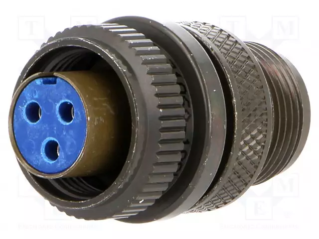 LIITIN: PYÖREÄT - PISTOKE - JOHTOON - PIN: 3 - NAARAS - JUOTETTAVA - 97 - C16-1 EcoMate liittimet - 97-3106A-10SL-3S - 1