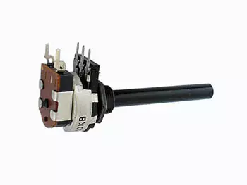 POTENTIOMETRI MONO LOG 470K KYTKIMELLÄ - Hiilipotentiometrit - K470BMS - 1