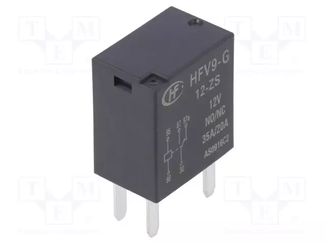 RELE - SPDT - UKELAN: 12VDC - 35A - AUTOSULAKE - 124OHM - Autoreleet - HFV9-G12-ZS - 1