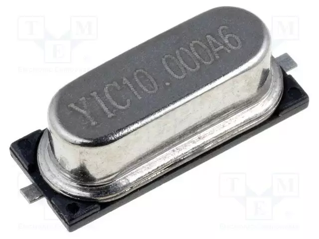 RESONAATTORI: KVARTSI - 10MHZ - ±30PPM - 20PF - SMD - HC49SM - Kiteet ja oskillaattorit - 10.00M-SMDHC49S - 1