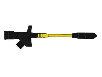 SAFETY TEST PROBE WITH SPLIT TEST CLAMP, BLACK, FEMALE SOCKET 4mm - KLEPS2700 (IEC1010) - Oskilloskooppien mittapäät - HM6401S - 1