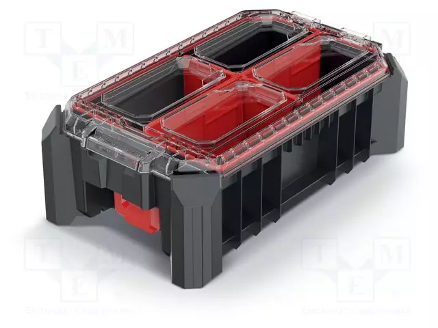 SÄILIÖ: KOLLEKTIIVI - OSIOT - MUSTA - KANNEN VÄRI: LÄPINÄKYVÄ - KORKEA - Säiliöt ja rasiat - KMX402515S - 1