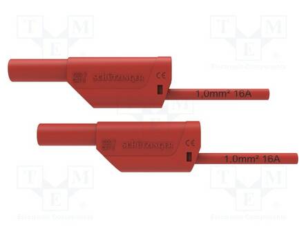 MITTAUSJOHTO - 16A - BANAANIPISTOKE 4MM,MOLEMMIN PUOLIN - PIT: 1M - Mittausjohdot - VSFK85011100-RT - 1