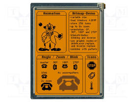 LCD NÄYTTÖ - GRAAFINEN - 320X240 - FSTN POSITIVE - MUSTA - 5,7" - LED - Älykkäät näytöt - EAEDIP320J-8LAT - 1