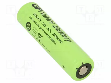 AKKU: NI-MH - 7/5A - 1,2V - 3800MAH - Ø17,5X67MM - 380MA - Akut - ACCU-380AFH-ST - 1
