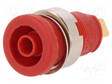 LABORATORY CONNECTOR: 4MM BANANA - SOCKET - 1KVDC - 25A - PUNAINEN - SCREW - Banaanijatkoliittimet - SEB2610F4.8RT - 1