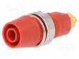 LABORATORY CONNECTOR: 4MM BANANA - SOCKET - 1KV - 32A - PUNAINEN - SCREW - Banaanijatkoliittimet - SAB6922AU-RT - 1