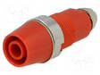 LABORATORY CONNECTOR: 4MM BANANA - SOCKET - 1KV - 32A - PUNAINEN - SCREW - Banaanijatkoliittimet - SAB6922NI-RT - 1