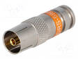 LIITIN: KOAKSIAALISET, 9,5MM (IEC 169-2) - PISTOKE - NAARAS - RG59 - TV antenniliittimet ja jakajat - PCT-DRS59IFNT - 1