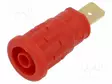 LABORATORY CONNECTOR: 4MM BANANA - SOCKET - 1KV - 32A - PUNAINEN - 33MM - Banaanijatkoliittimet - SEP2620F6.3RT - 1