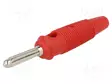 LABORATORIOBANAANILIITIN 4MM - PISTOKE - 16A - 60VDC - PUNAINEN - Banaaniliittimet 4mm - BUELA20KROT - 1
