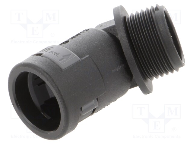 45° KULMALIITIN - KIERRE: METRINEN,ULKO-POLYAMIDI 6 - MUSTA - Punosten lisätarvikkeet - I-BVAD-M202GT - 1