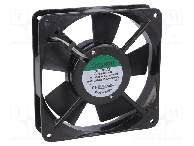 AKSIAALIPUHALLIN 115VAC - 120X120X25MM - 132M3/H(±7%) - AC 115V tuulettimet - SP101AT1122HBT - 1