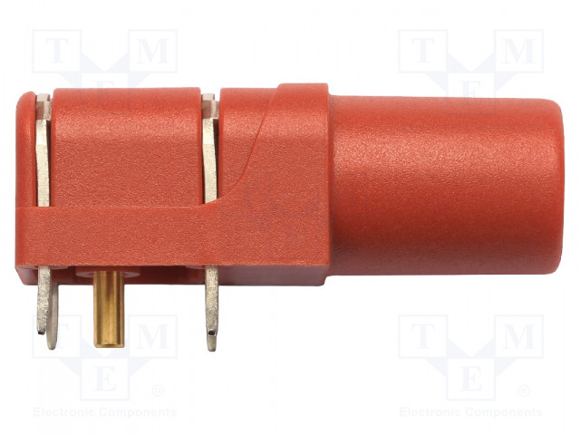 LABORATORY CONNECTOR: 4MM BANANA - SOCKET - 1KV - 24A - PUNAINEN - PCBOHM - Banaanijatkoliittimet - SWEB8094AU-RT - 1