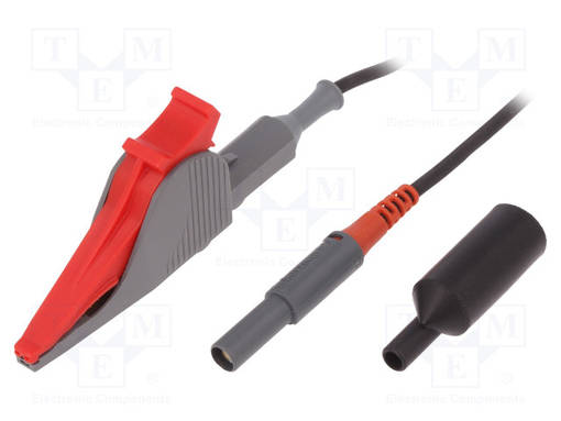 KELVIN JOHTO - 60VDC - 10A - PIT: 1,5M - PUNAINEN - PINNOITUS: KULLATTU - Mittausjohdot - KML7852AUSAK150-RT - 1