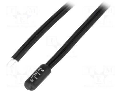 LÄMPÖTILA-ANTURI - NTC - 10KOHM - PIT: 1,5M - ULK.KOOT: Ø5X15MM - Teollisuus lämpötila-anturit & muuntimet - NTC-TPE-A1T - 1