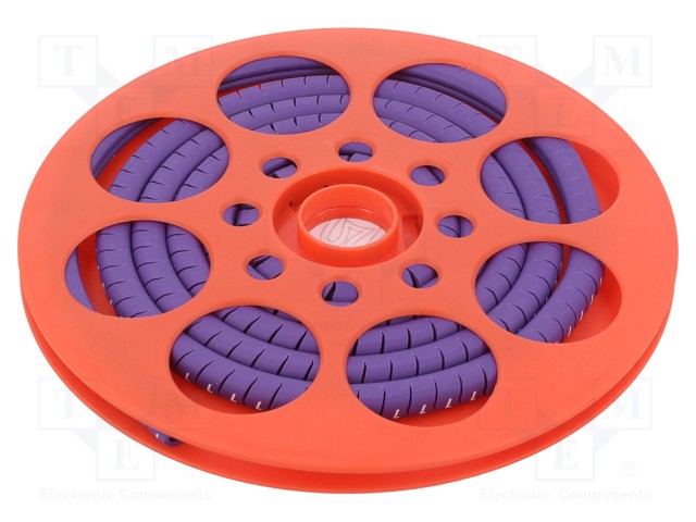 MERKIT - MERKINTÄ: 7 - 4÷9MM - PVC - VIOLETTI - -65÷105°C - LÄPILADOTTAVA - Kaapeleiden merkintä - HGDC4-97-PVC-VT - 1