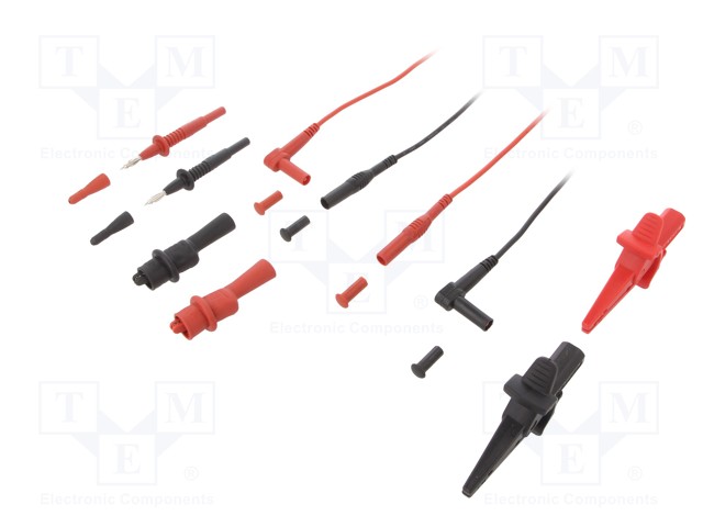 MITTAUSJOHDOT - 1M - 4MM BANAANILIITIN, LIITIN X2 - Mittausjohdot - TL808-KIT - 1