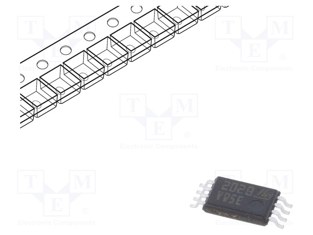 OPERAATIOVAHVISTIN - 1,1MHZ - CH: 2 - 3÷30VDC - TSSOP8 - 4MV - Operaatiovahvistimet - SMD - LM358APT - 1