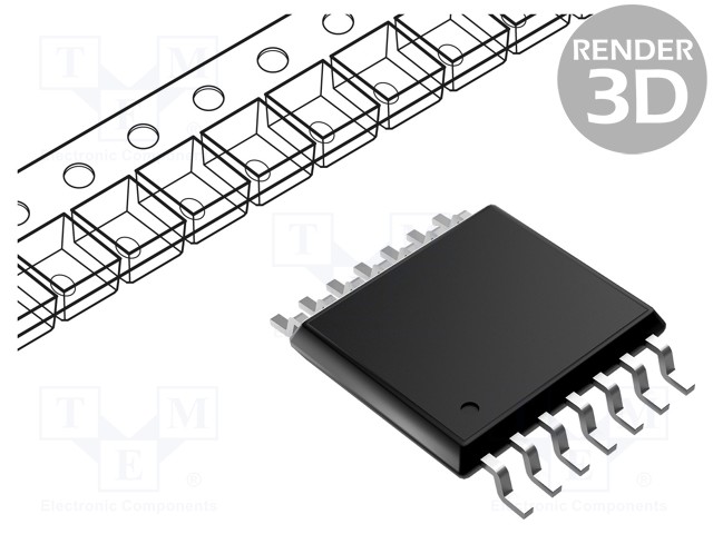 OPERAATIOVAHVISTIN - 1MHZ - CH: 4 - 2,7÷6VDC - TSSOP14 - 0,1MV - Operaatiovahvistimet - SMD - LMV324IPT - 1