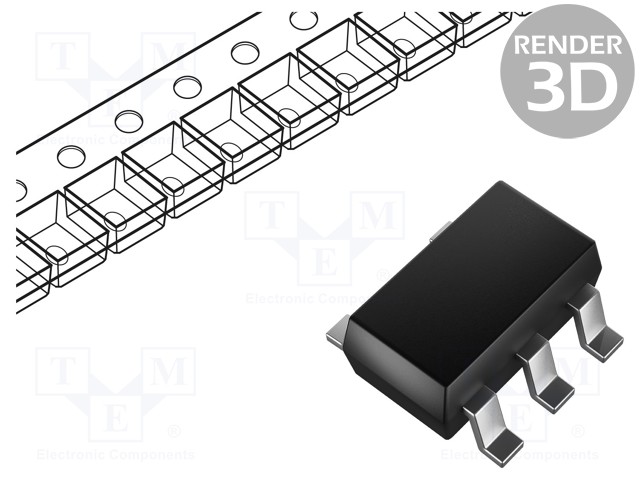 REGULAATTORI LDO,LINEAARINEN,SÄÄDELTY - -10÷-1,2V - LDO säätämätt. jännitestabilisaattorit - TPS72301DBVT - 1