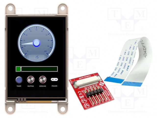 TFT NÄYTTÖ - 2,4" - 240X320 - 14KBFLASH,14KBRAM - 304CD/M2 - UC: PICASO - Älykkäät näytöt - GEN4-ULCD-24PT - 1