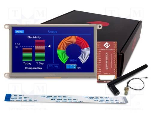 TFT NÄYTTÖ - 7" - 800X480 - 8MBRAM,16MBFLASH - 400CD/M2 - UC: ESP32 - Älykkäät näytöt - GEN4-ESP32-70T - 1