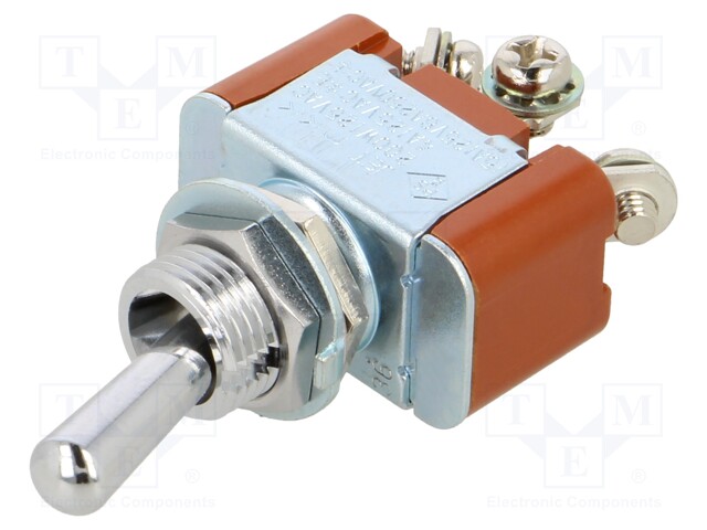 VIPUKYTKIN - ASENNOT: 2 - SPDT - ON-ON - 6A/250VAC - 20A/30VDC - S - -10÷70°C - Vipukytkimet - S302T - 1
