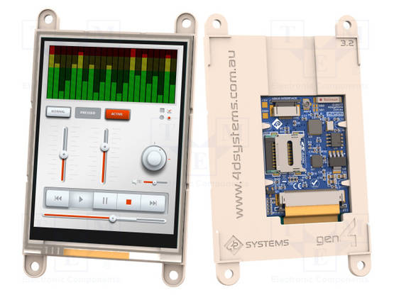 TFT NÄYTTÖ - 3,2" - 320X240 - 80KBRAM,125KBSRAM,512KBFLASH - IOD - Älykkäät näytöt - GEN4-IOD-32T - 1