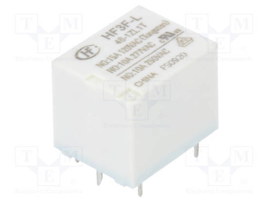 RELE - SPDT - UKELAN: 48VDC - 10A - 10A/277VAC - PCB - Pienoisreleet - HF3F-L48-1ZL1T - 1