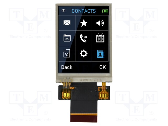 TFT NÄYTTÖ - 2,4" - 240X320 - VALAISTUS: LED - KOOT: 42,8X59,9X3,93MM - TFT-näytöt - NHD-2.4240320AFCST - 1