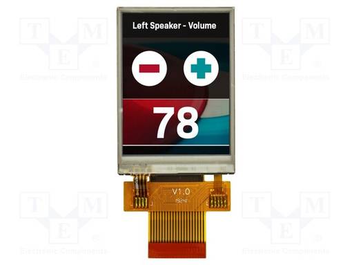 TFT NÄYTTÖ - 2,4" - 240X320 - VALAISTUS: LED - RGB - LIITÄNTÄ: SPI - TFT-näytöt - NHD-2.4240320CF-BT - 1