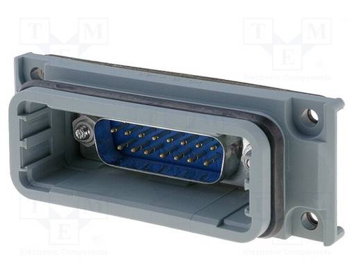 SOVITUS: D-SUB LIITIN - D-SUB 15PIN HD-PISTOKE,MOLEMMIN PUOLIN - D liittimet - VS15-A-GC-STST - 1