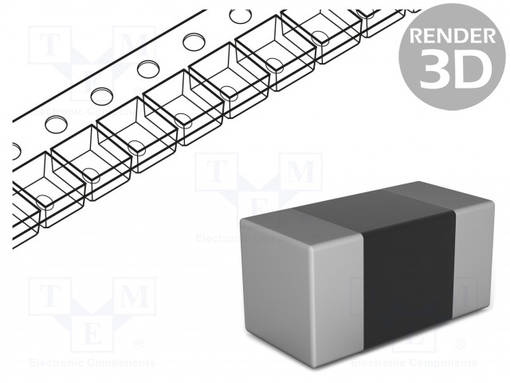 FERRIITTIHELMI - SMD - 0603 - R:OHM - -55÷85°C - ±25% - Z: 60OHM - 2,5A - Ferriittihelmet - Z0603C600APMST - 1