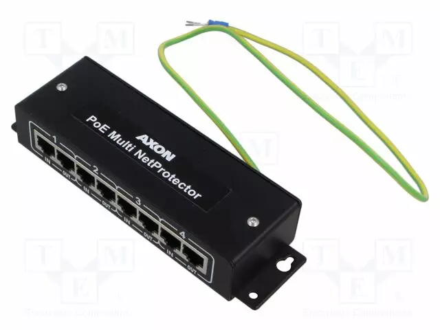 SUOJALAITE - SEINÄ-RJ45 - METALLI - TIETOLIIKENNEVERKOSTOILLE - 2KA - Teollisuusverkot - AXON-POE-MULTINET - 1