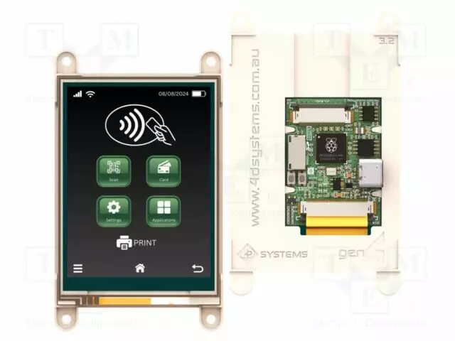 TFT NÄYTTÖ - 3,2" - 240X320 - 520BSRAM,8MBPSRAM,16MBFLASH - 160CD/M2 - Älykkäät näytöt - GEN4-RP2350-32T - 1